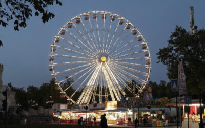 La grande roue de Noël de Bordeaux (Quinconces)