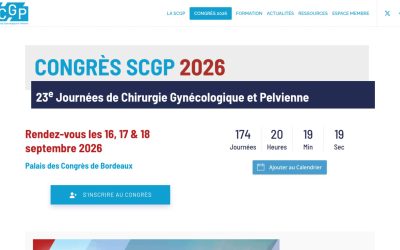 Congrès SCGP 16, 17 & 18 septembre 2026 Palais des Congrès de Bordeaux
